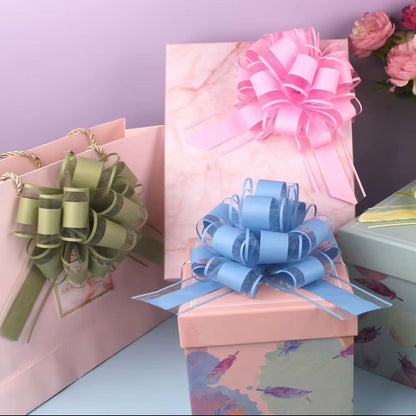 3D Flowers Bow (10 pcs ) (25cm/17cm)