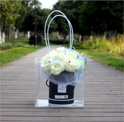 Square Transparent Flowers Bag (25x25x25cm)