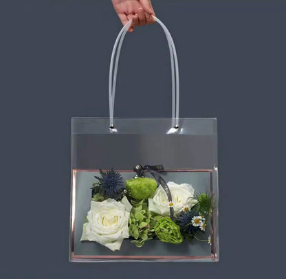 Square Transparent Flowers Bag (25x25x25cm)