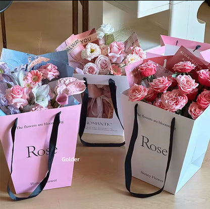 Handbag Bouquet Flowers ( White )