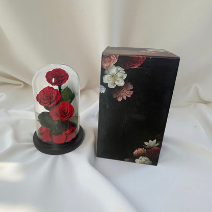 Arrangement 3 roses (14x 22cm)