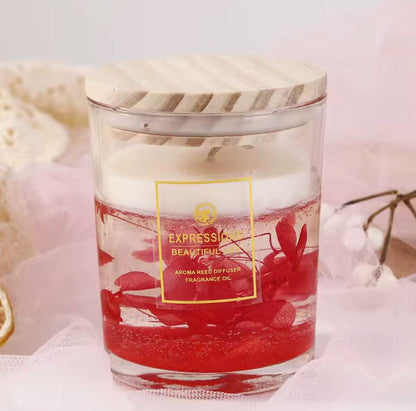 Candle with Flowers Inside (yx5)