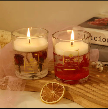 Candle with Flowers Inside (yx5)