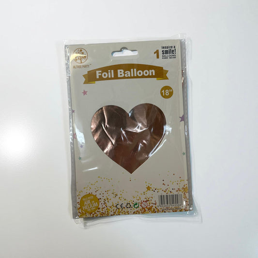 Rose Gold Heart Balloon 18" (1pc/bag)