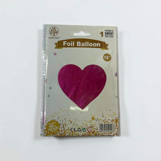 Pink Heart Balloon  18" (1pc/bag)
