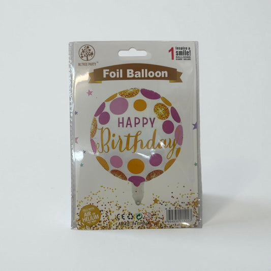 Pink Happy Birthday18" (1pc/bag)