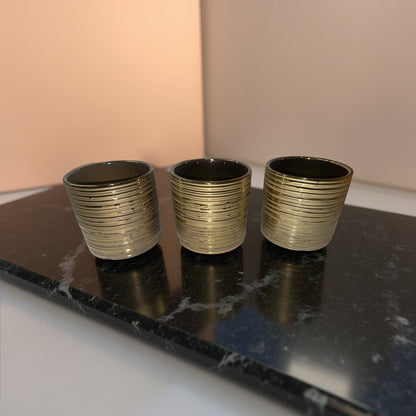 Ceramic Vase Gold 5"x 5" (9201k)