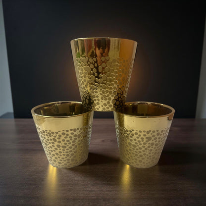 Ceramic Vase Gold 5"x5" (9220k)