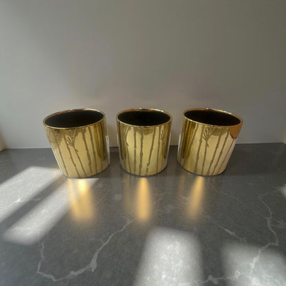 Ceramic Vase Gold 5"x5"  (9211k)