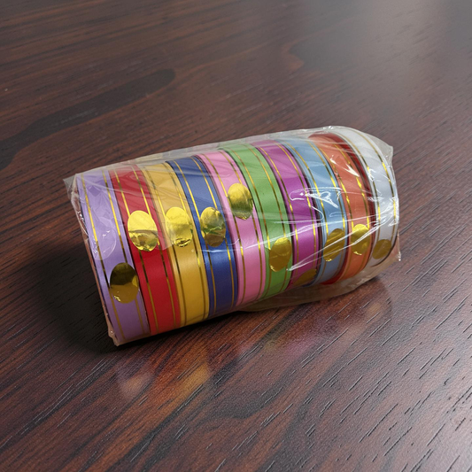 10 rubans de couleurs assorties (4,5 m)