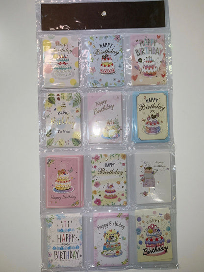 Folding Birthday Cards 60PCS (12.5CMX17CM)