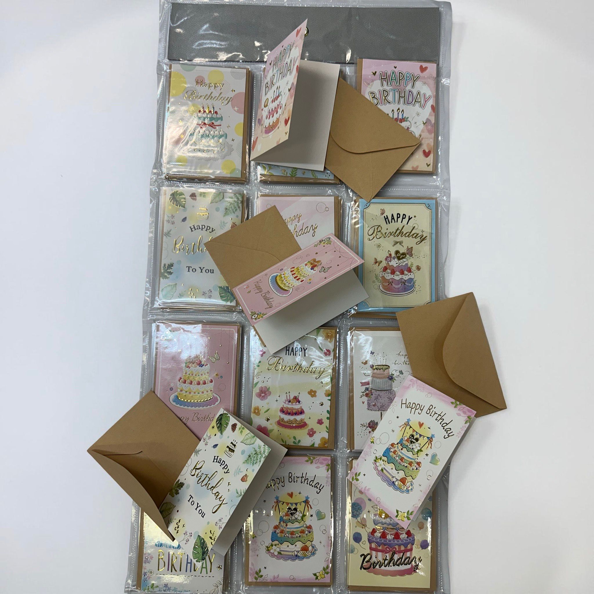 Folding Birthday Cards 60PCS (12.5CMX17CM) – PBS fleurs