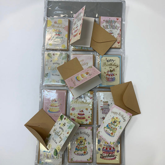 Folding Birthday Cards 60PCS (12.5CMX17CM)