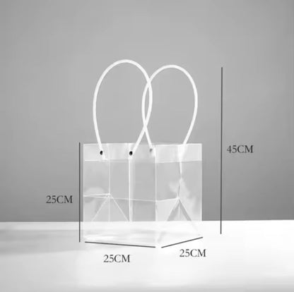 Square Transparent Flowers Bag (25x25x25cm)