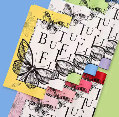 Wrapping Dream Butterfly Waterproof Flower Wrapping Paper