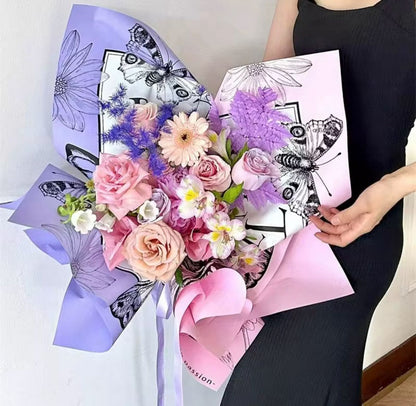 Wrapping Dream Butterfly Waterproof Flower Wrapping Paper