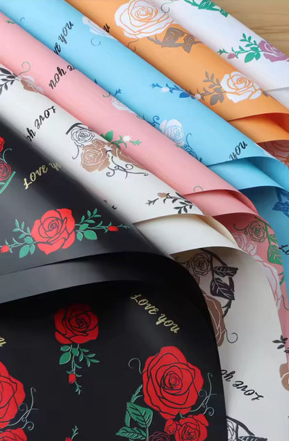 Wrapping Dream Rose Waterproof Wrapping Paper (20pcs/Bag) (56x56cm)
