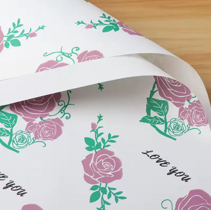 Wrapping Dream Rose Waterproof Wrapping Paper (20pcs/Bag) (56x56cm)