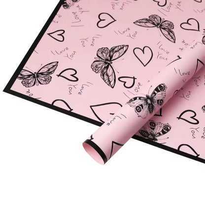 Wrapping Romantic Butterfly Heart Waterproof (20pcs/bag) 56x56cm