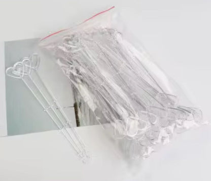 Plastic Flower Card Holder 24cm ( 80Pcs/Bag)