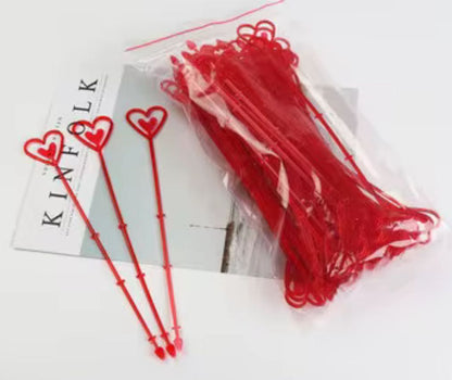 Plastic Flower Card Holder 24cm ( 80Pcs/Bag)