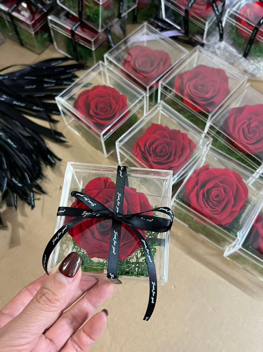 Single eternal flowers ( Square Box )