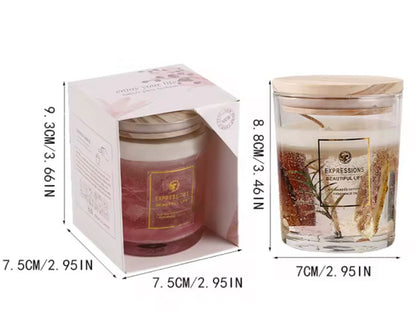 Candle with Flowers Inside (yx5)